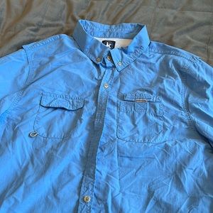Jkhaki blue fishing shirt size xl